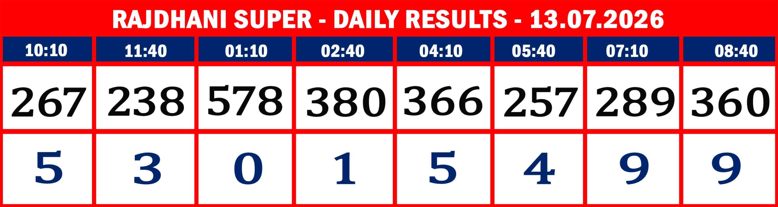 RAJDHANI RESULTS-13.07.26-08