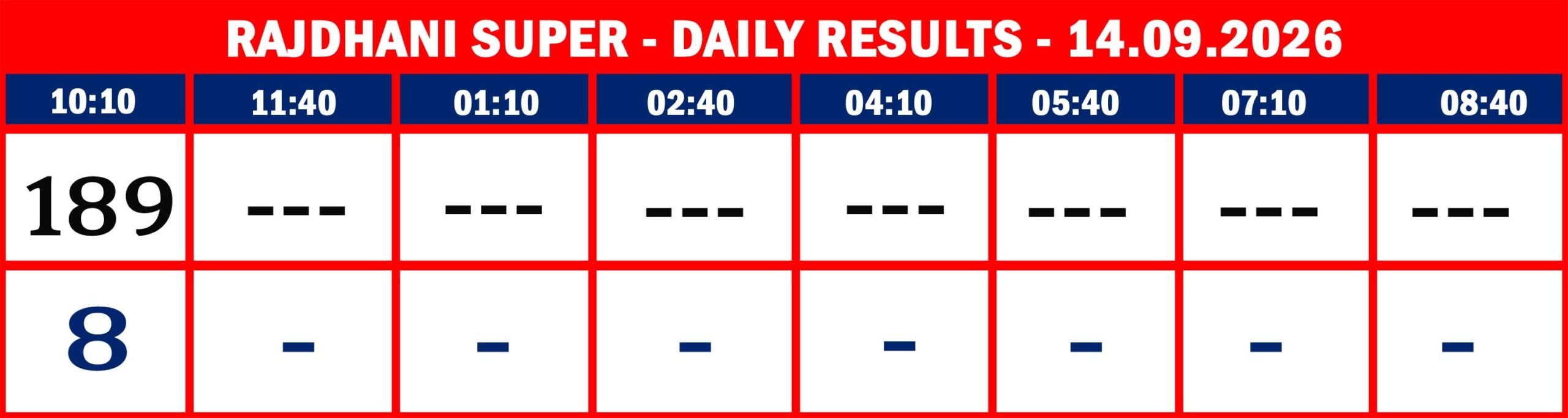 RAJDHANI RESULTS-sept-14-01